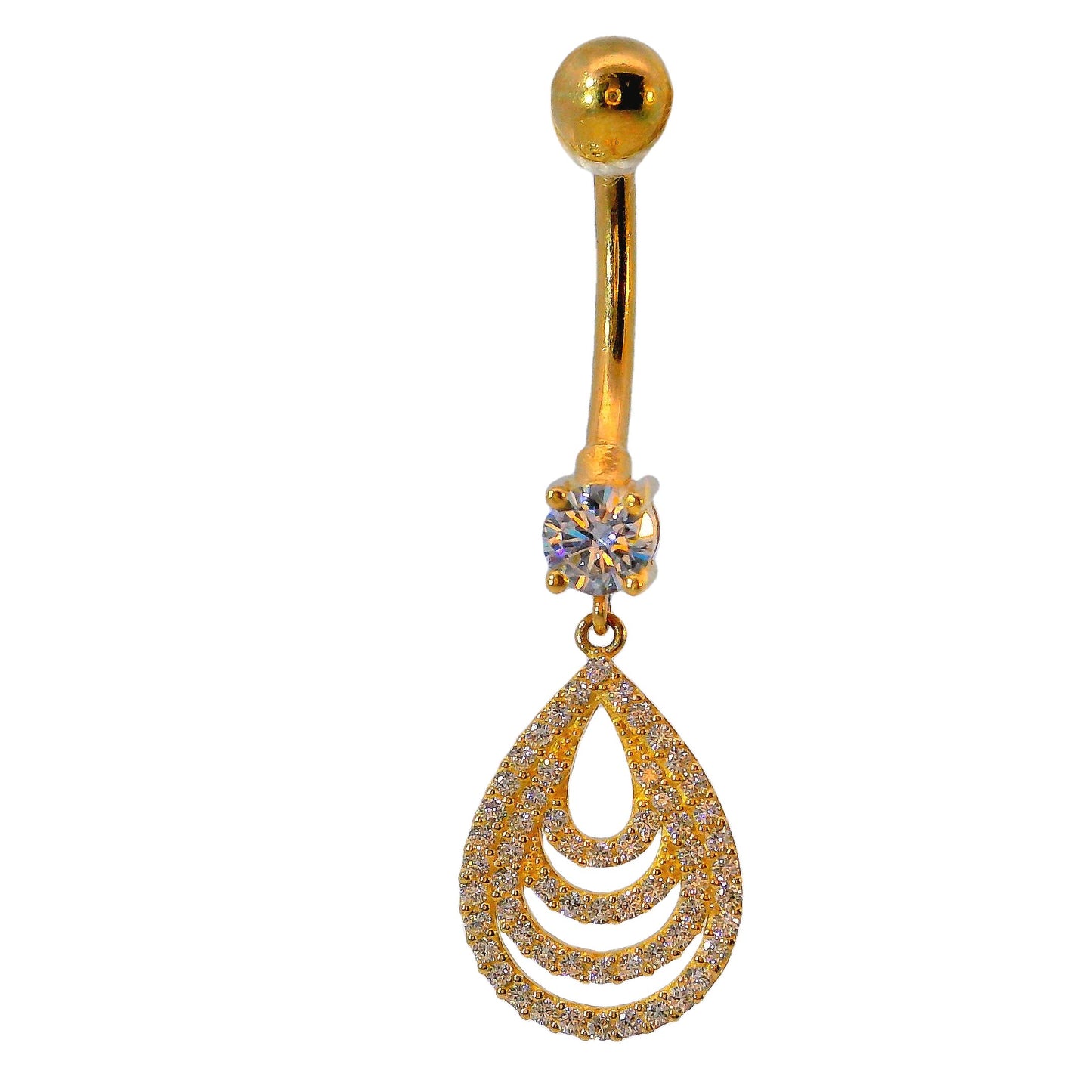 Nombril en or jaune 14 carats