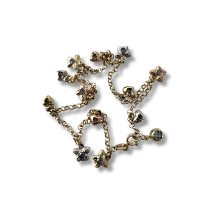 14K Yellow Gold Charm Anklet