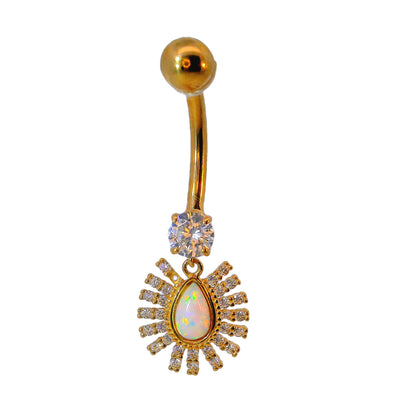 Nombril en or jaune 14 carats