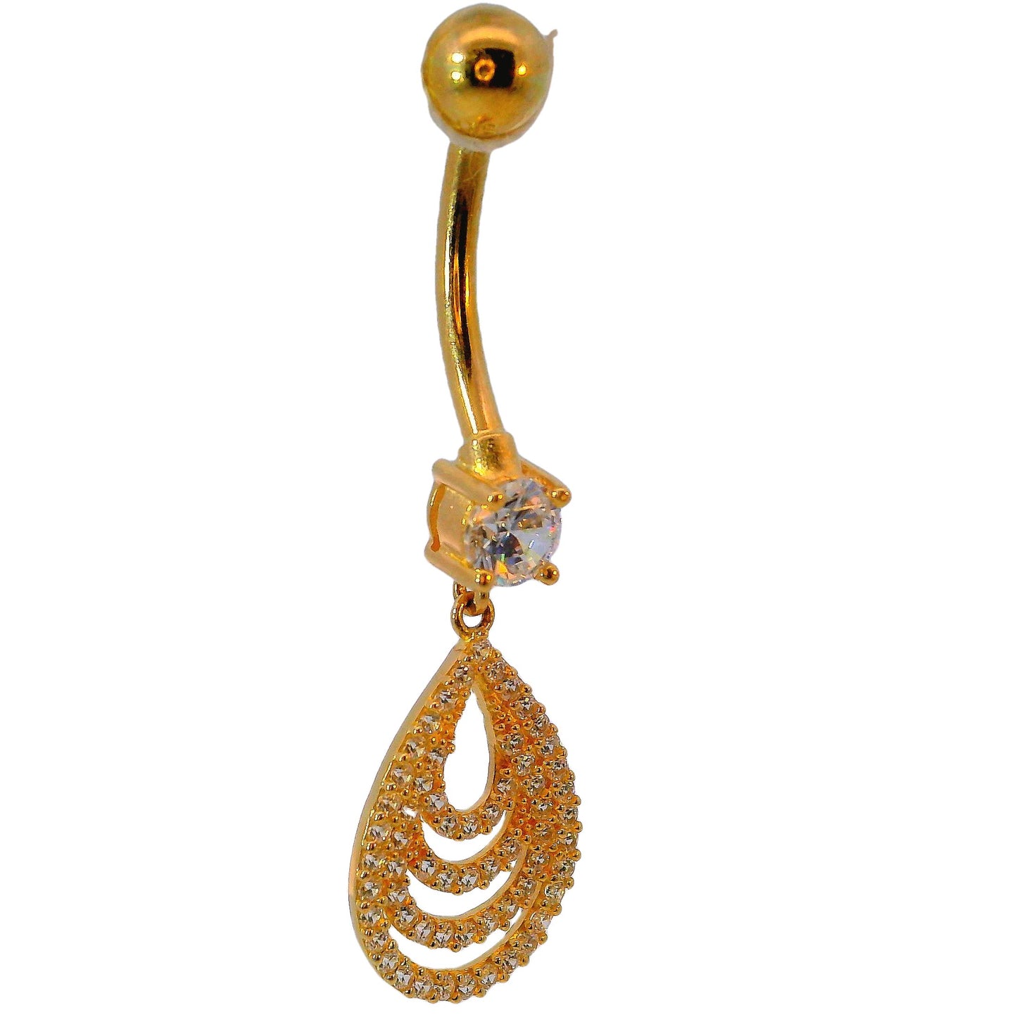 Nombril en or jaune 14 carats