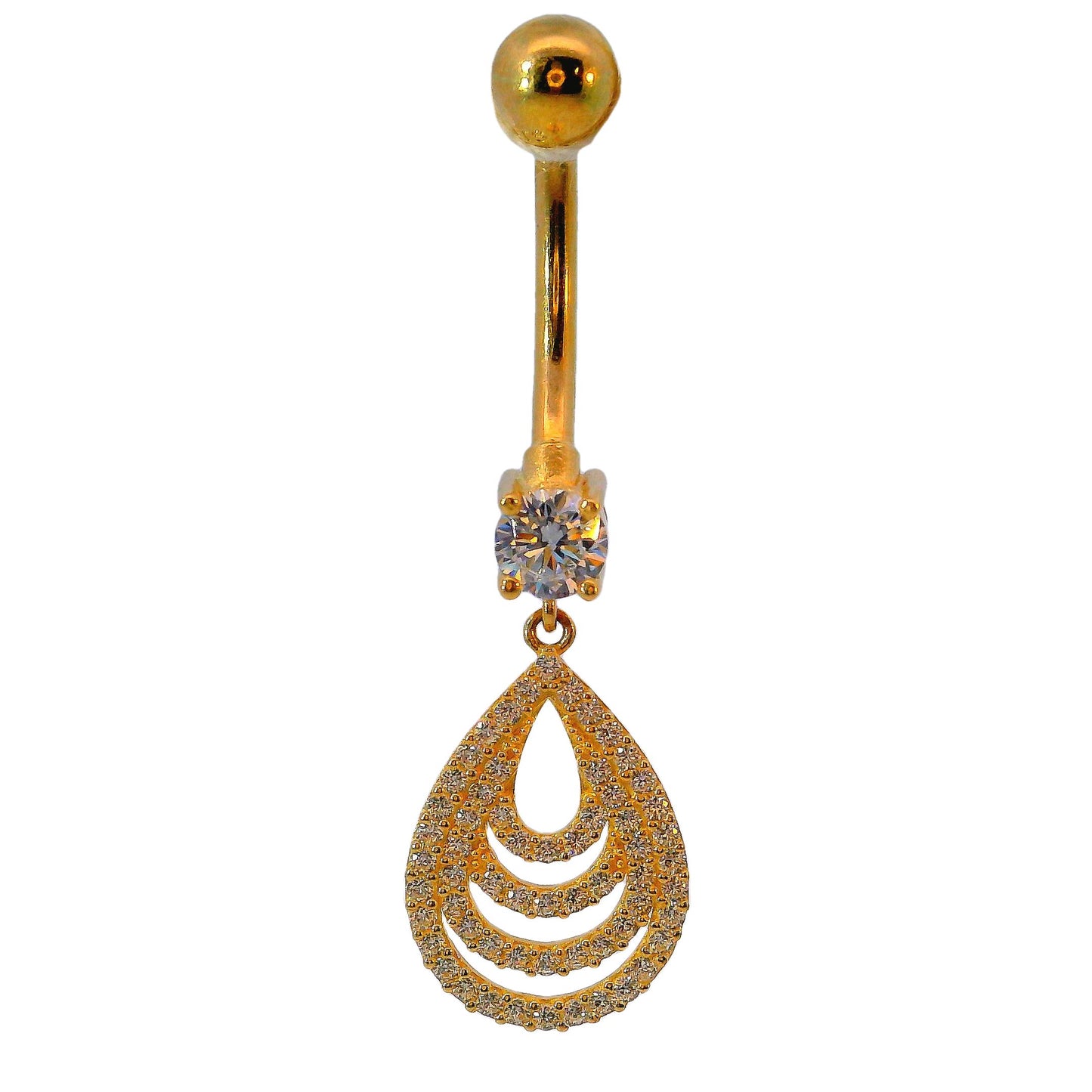 Nombril en or jaune 14 carats