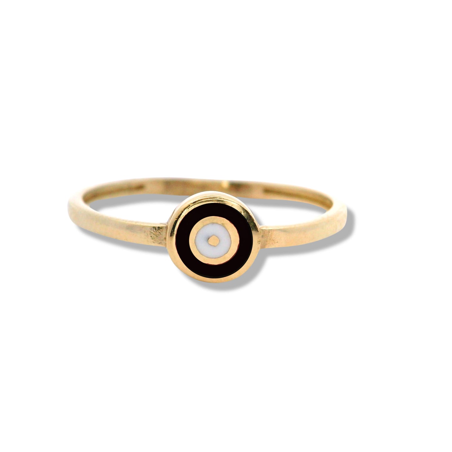 Bague empilable « Mal de Ojo » en or jaune 10 carats