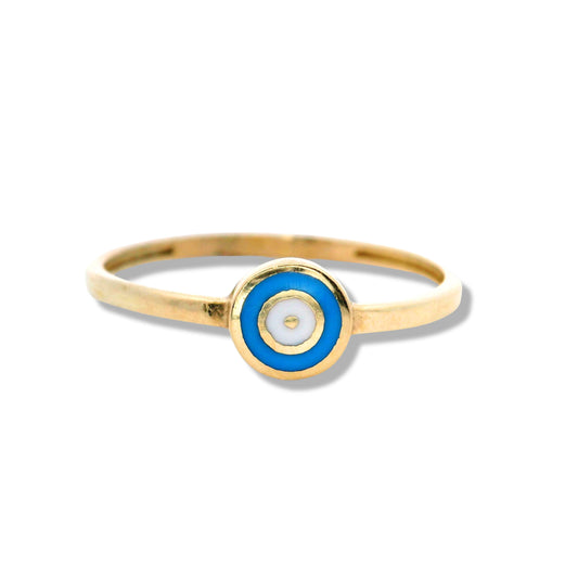 Bague empilable « Mal de Ojo » en or jaune 10 carats