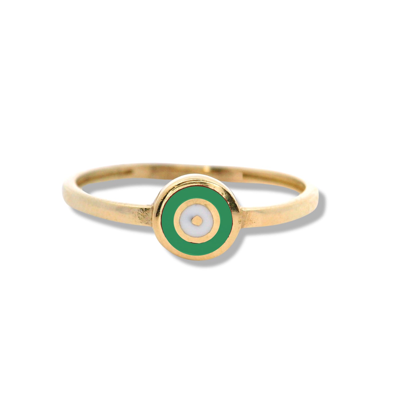 Bague empilable « Mal de Ojo » en or jaune 10 carats