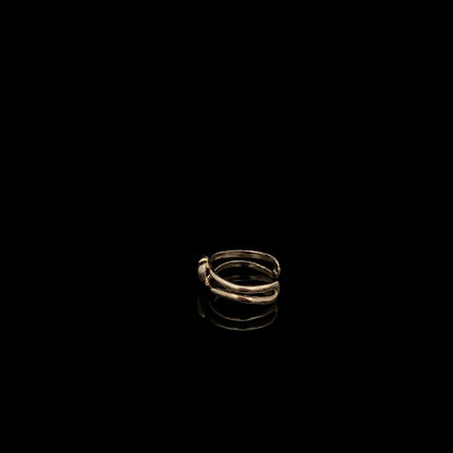 Bague initiale « L » en or jaune 14 carats