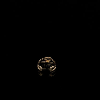 Bague initiale « L » en or jaune 14 carats