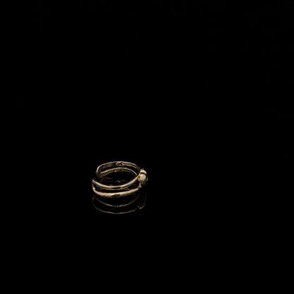 Bague initiale « L » en or jaune 14 carats