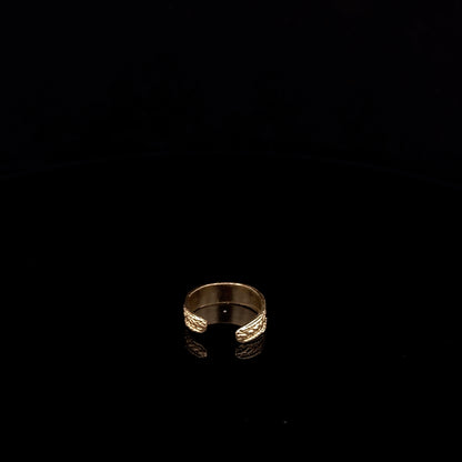 Bague initiale « L » en or jaune 14 carats