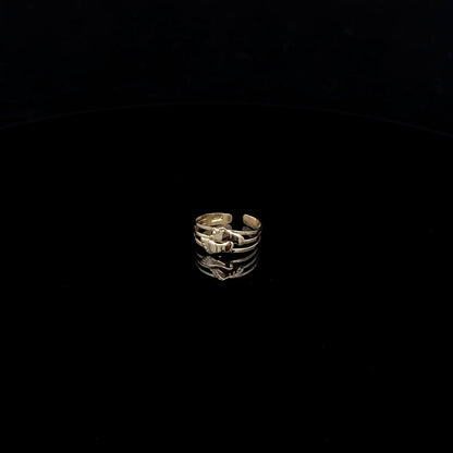 Bague initiale « L » en or jaune 14 carats