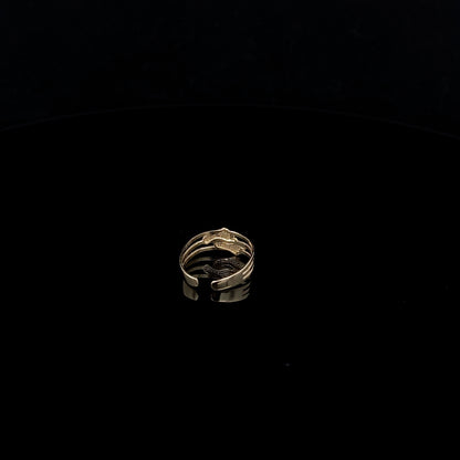 Bague initiale « L » en or jaune 14 carats