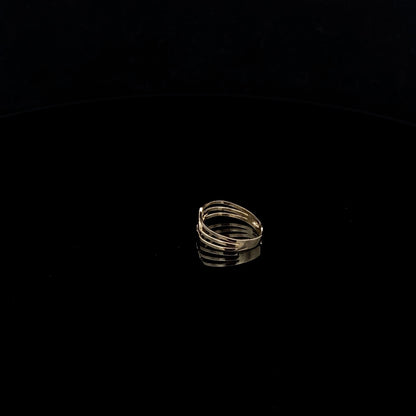 Bague initiale « L » en or jaune 14 carats