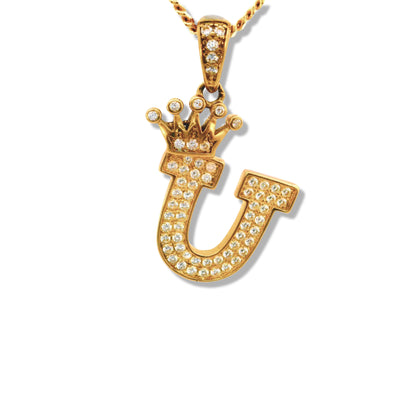 Pendentif lettre en or jaune 10 carats