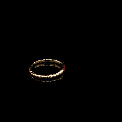 Bague empilable « Mal de Ojo » en or jaune 10 carats