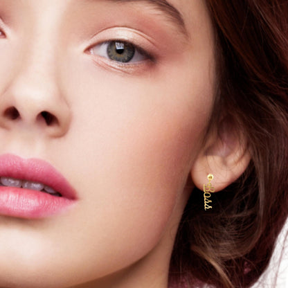 Pendientes "Boss" de oro amarillo de 14 quilates