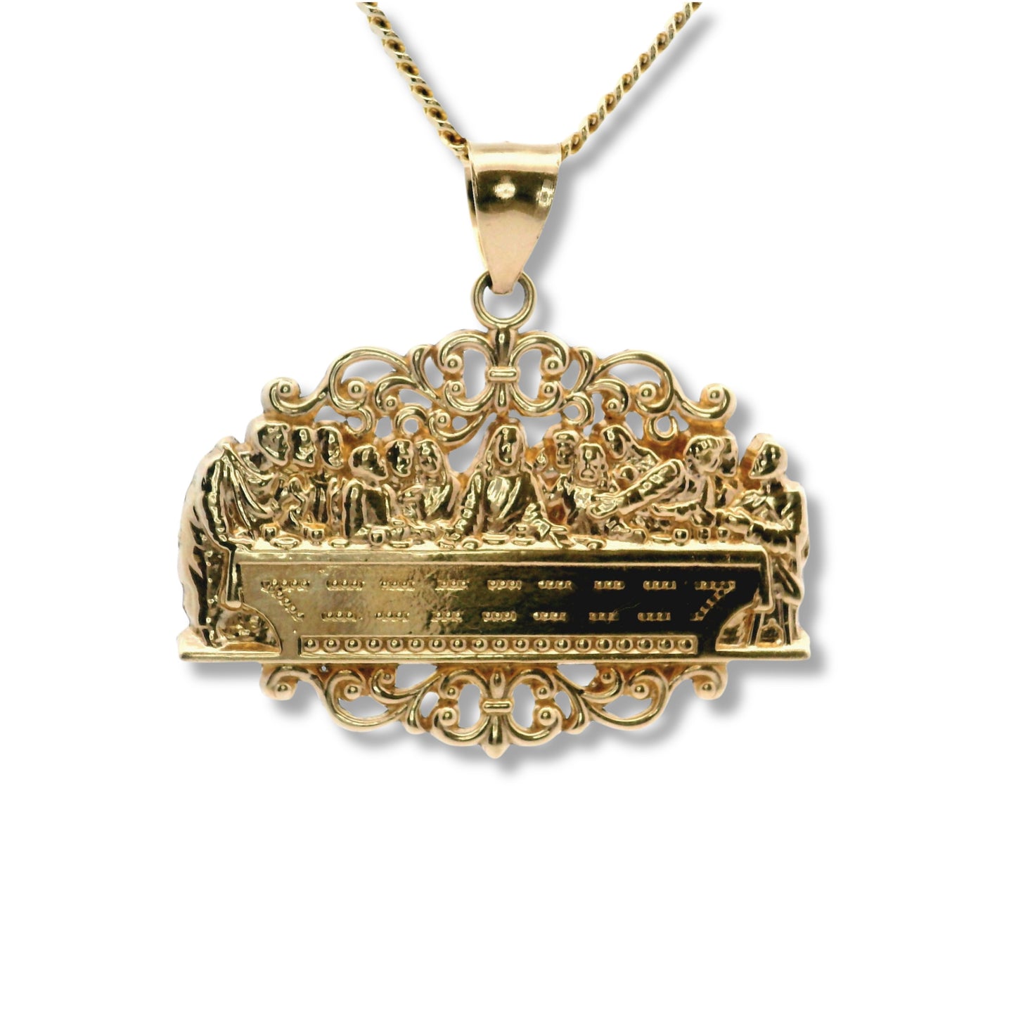 14K Yellow Gold Last Supper Pendant