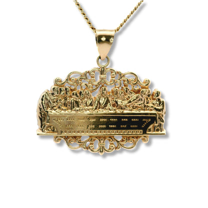 14K Yellow Gold Last Supper Pendant