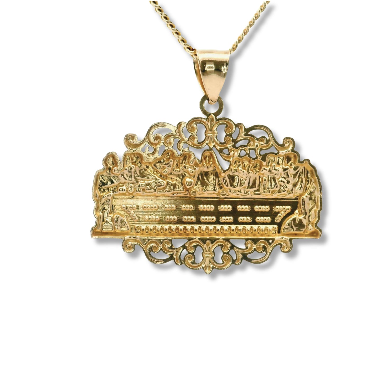 14K Yellow Gold Last Supper Pendant