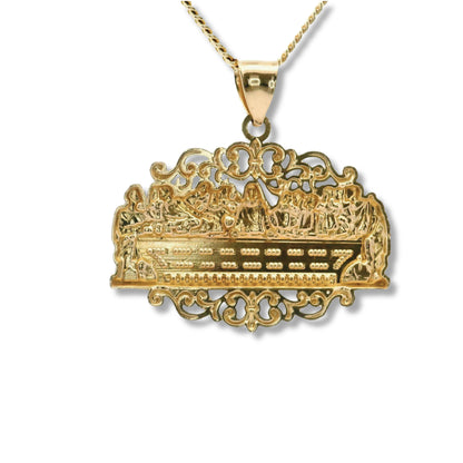 14K Yellow Gold Last Supper Pendant