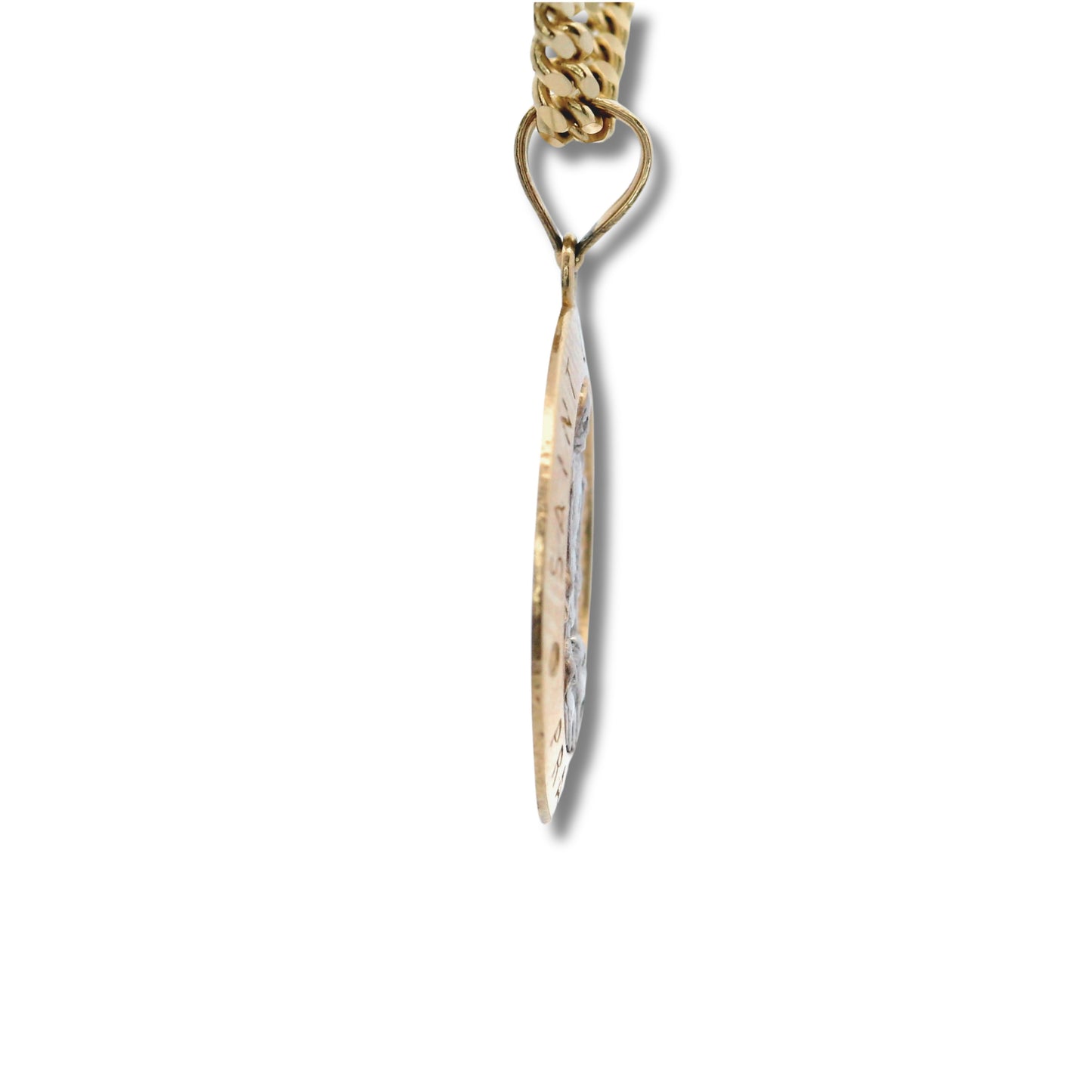 Pendentif Saint Lazare de Béthanie en or jaune 14 carats