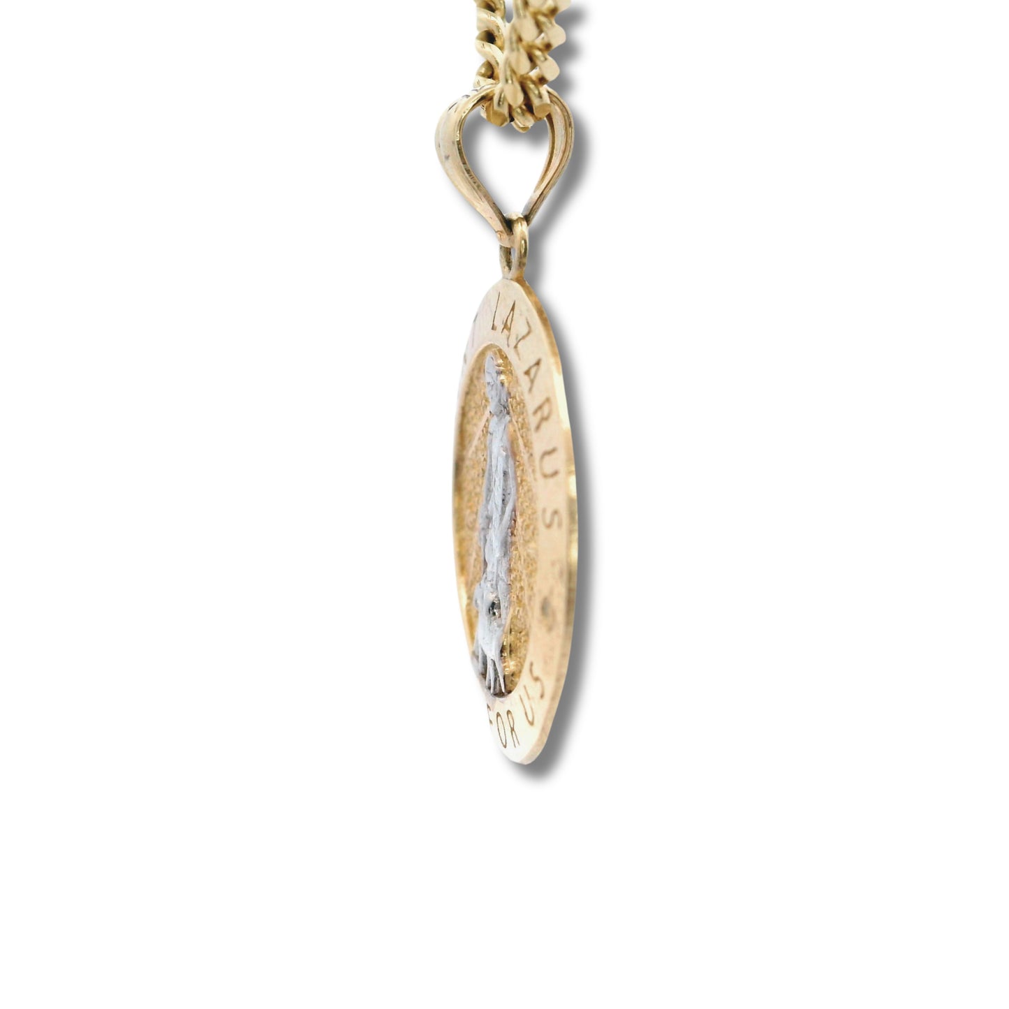 Pendentif Saint Lazare de Béthanie en or jaune 14 carats