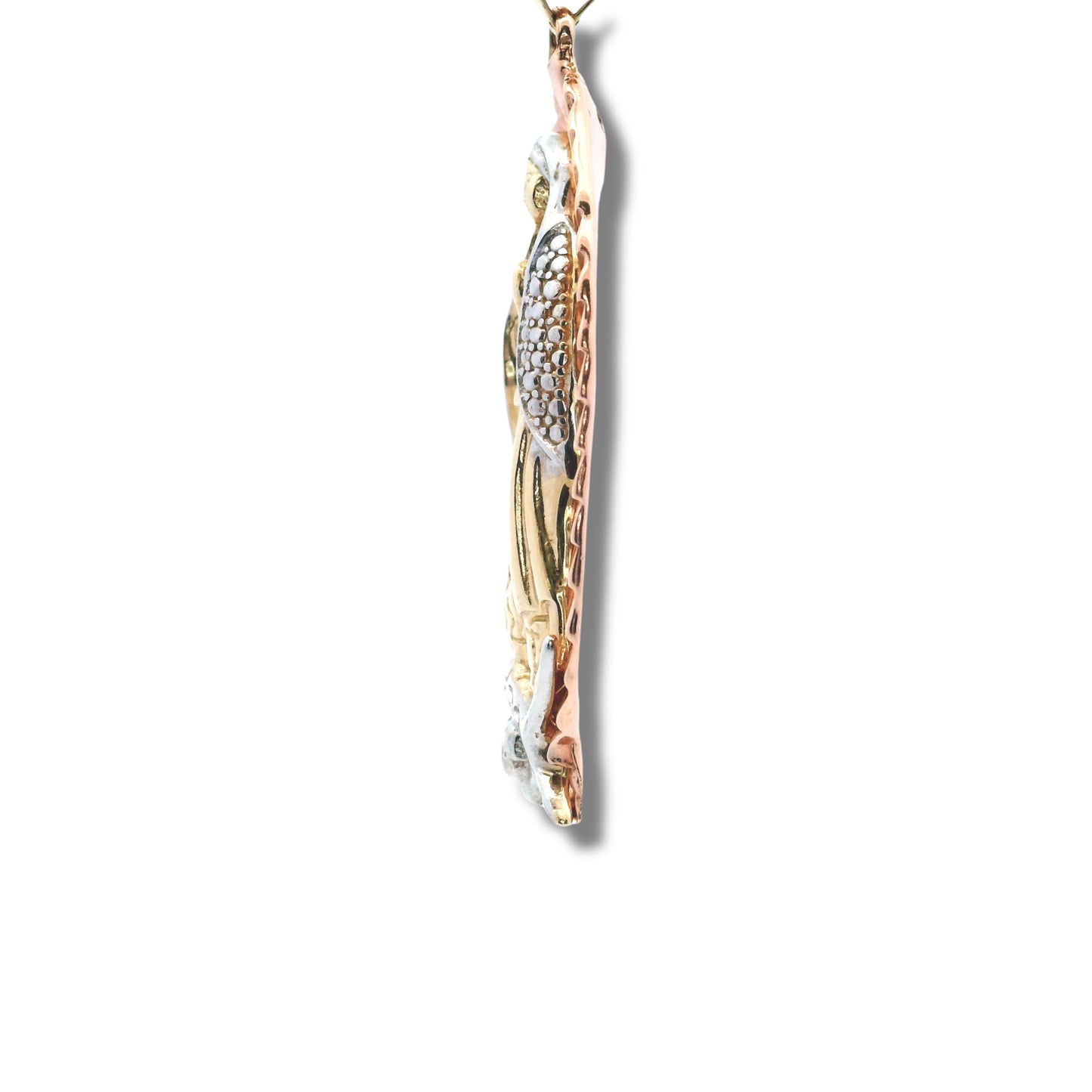 Pendentif « Nuestra Señora de Guadalupe » en or 14 carats