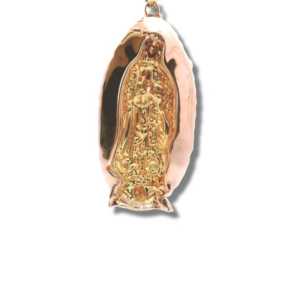 Pendentif « Nuestra Señora de Guadalupe » en or 14 carats
