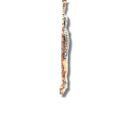Pendentif « Nuestra Señora de Guadalupe » en or 14 carats