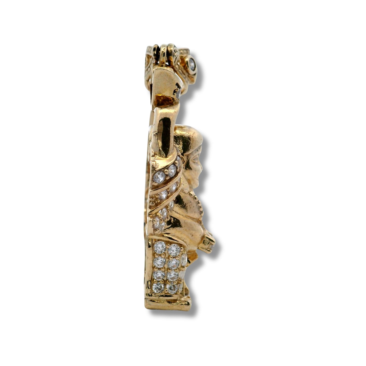 Pendentif Bouddha debout en or jaune 10 carats
