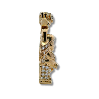 Pendentif Bouddha debout en or jaune 10 carats