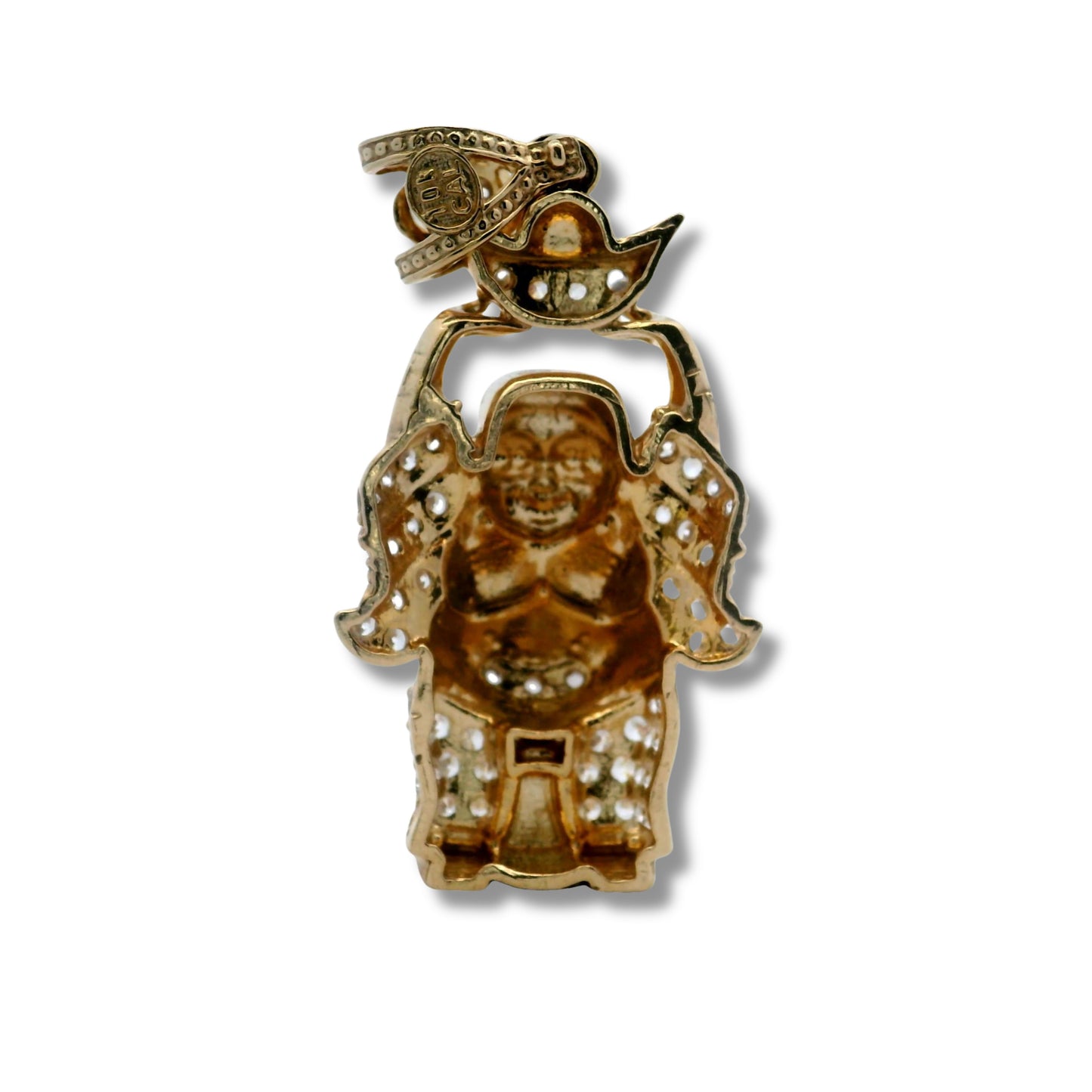 Pendentif Bouddha debout en or jaune 10 carats
