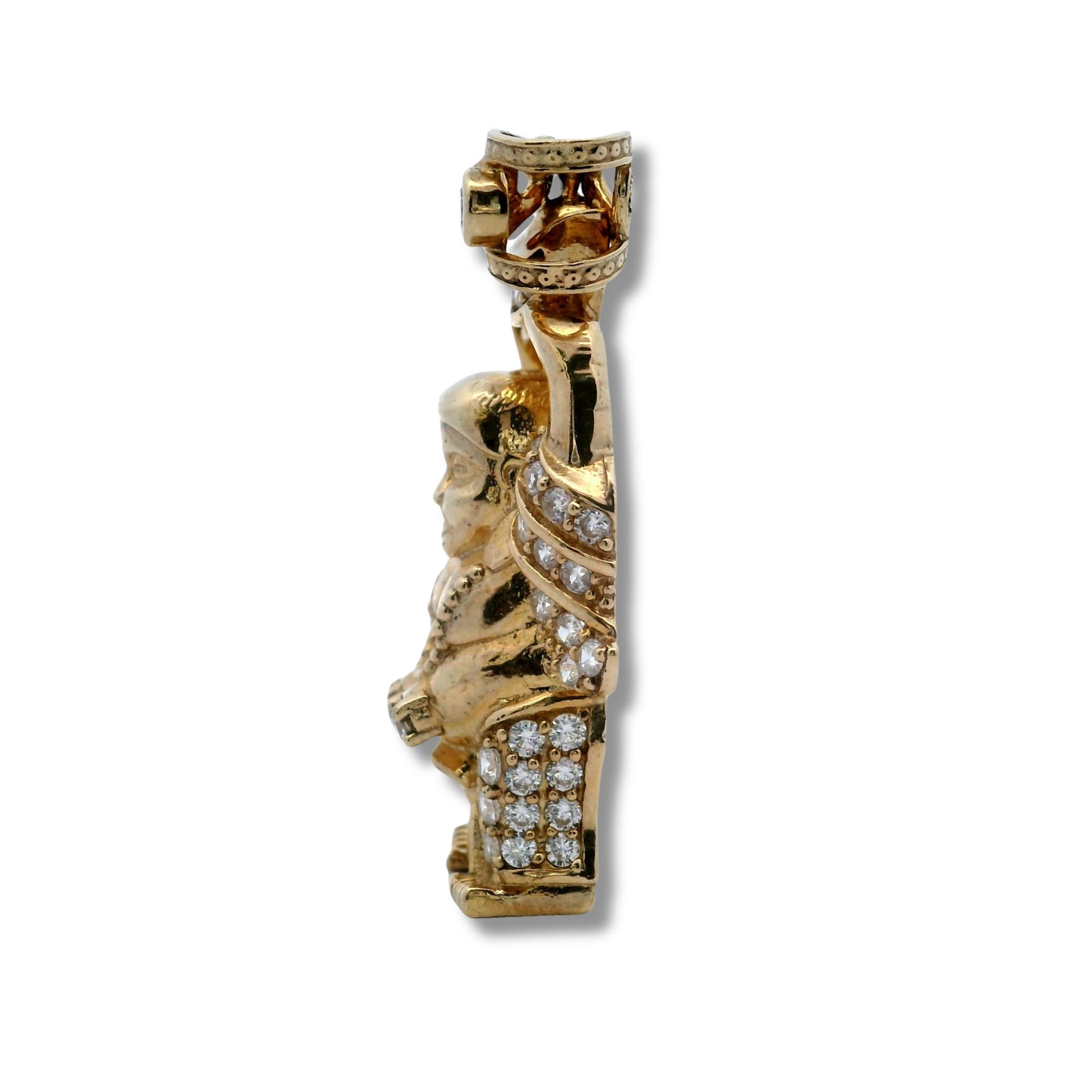 Pendentif Bouddha debout en or jaune 10 carats
