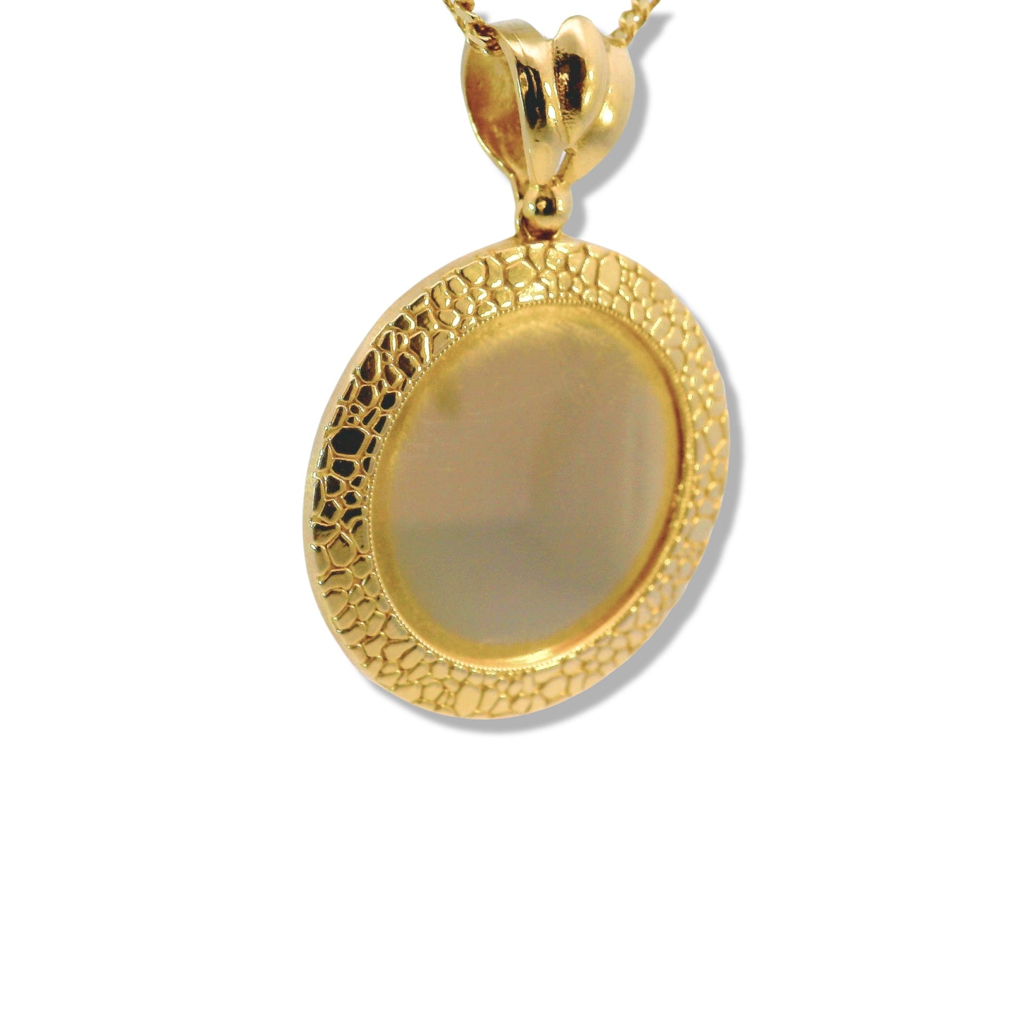 Pendentif photo en or jaune 14 carats
