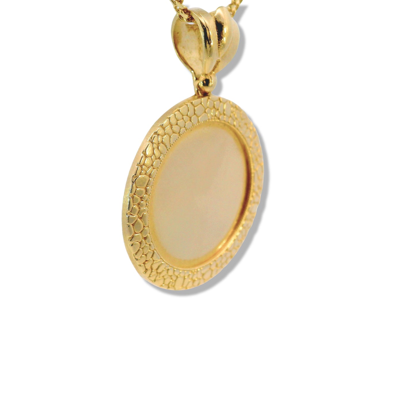 Pendentif photo en or jaune 14 carats