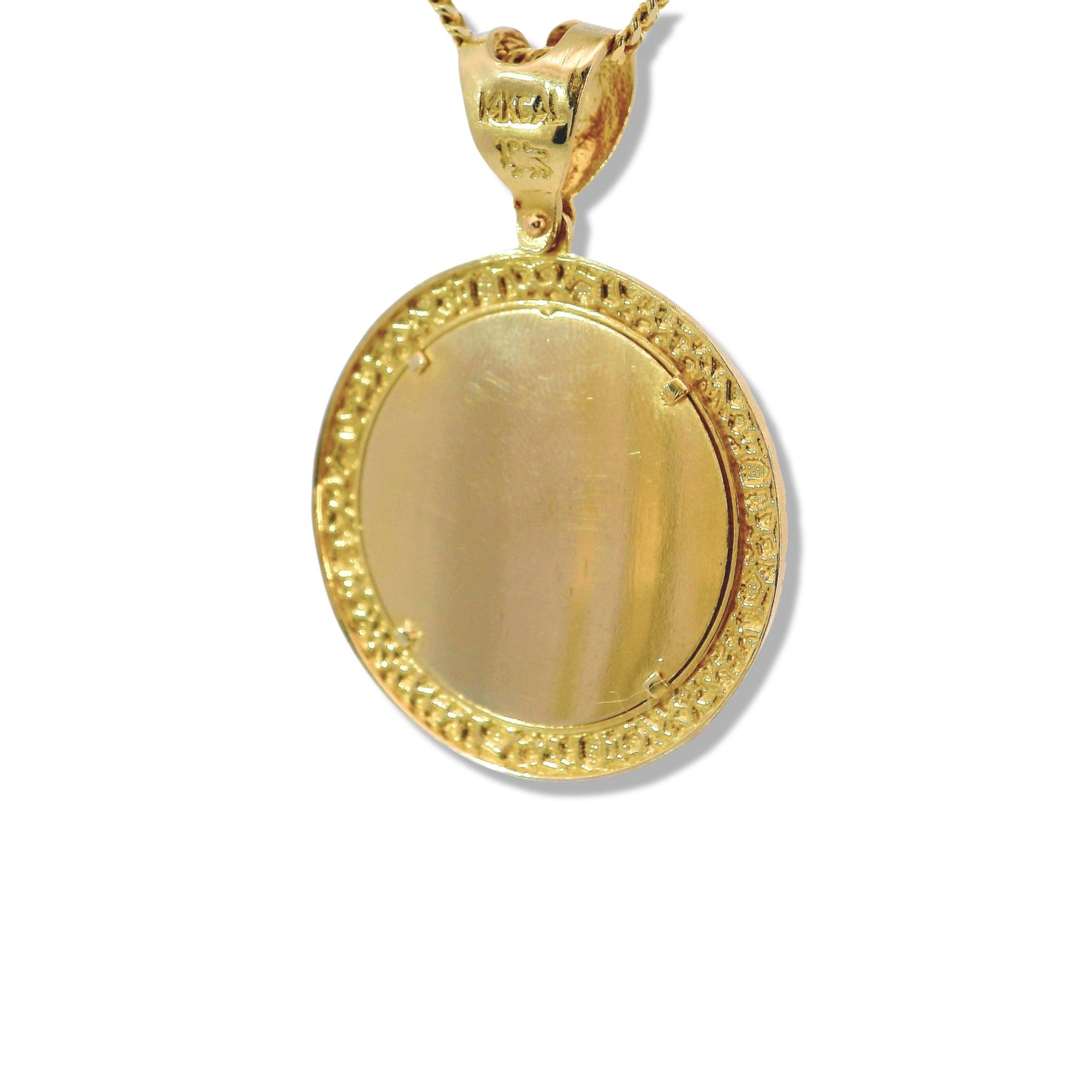 Pendentif photo en or jaune 14 carats