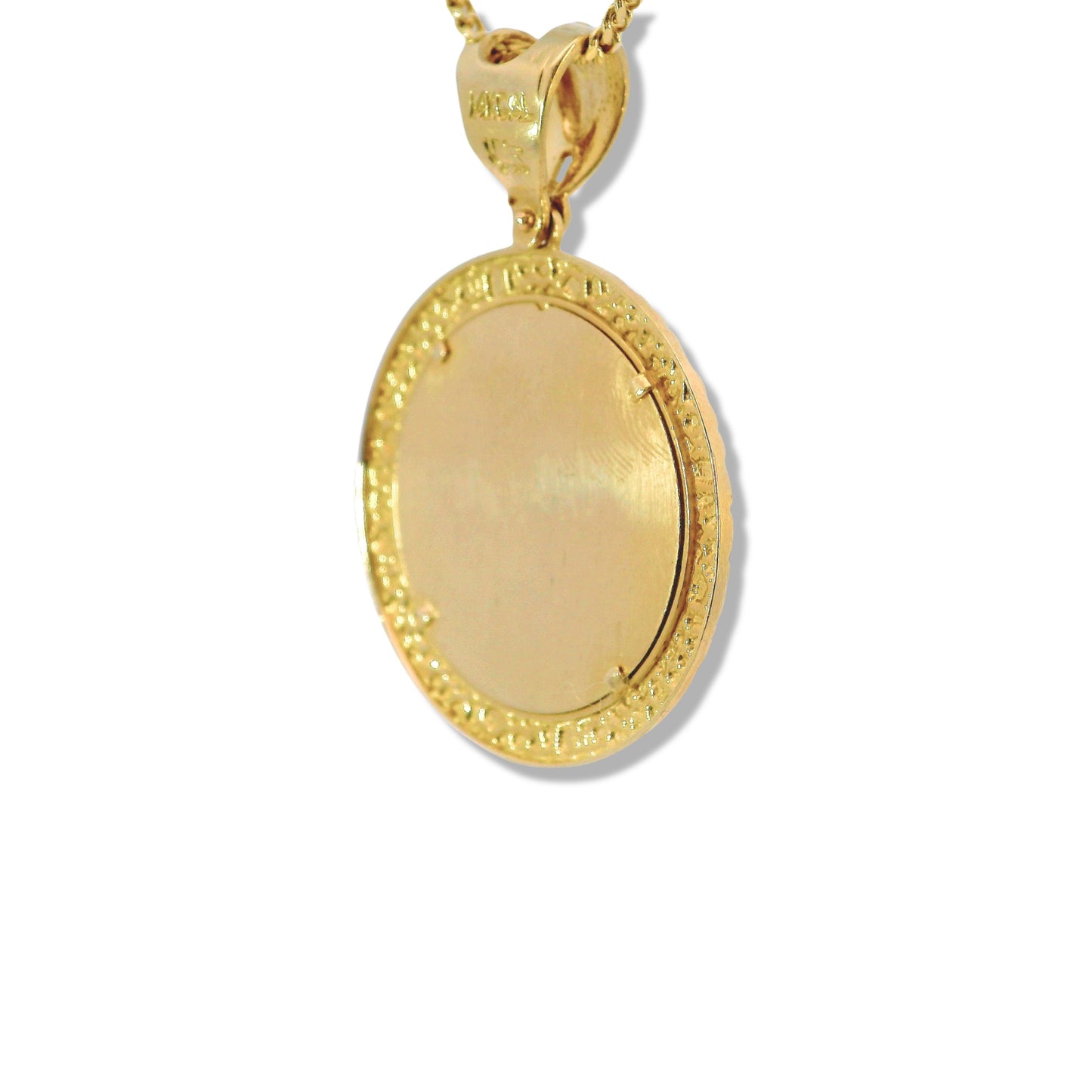 Pendentif photo en or jaune 14 carats