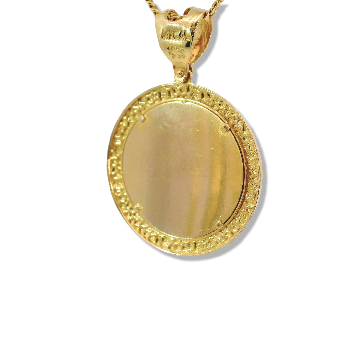 Pendentif photo en or jaune 14 carats