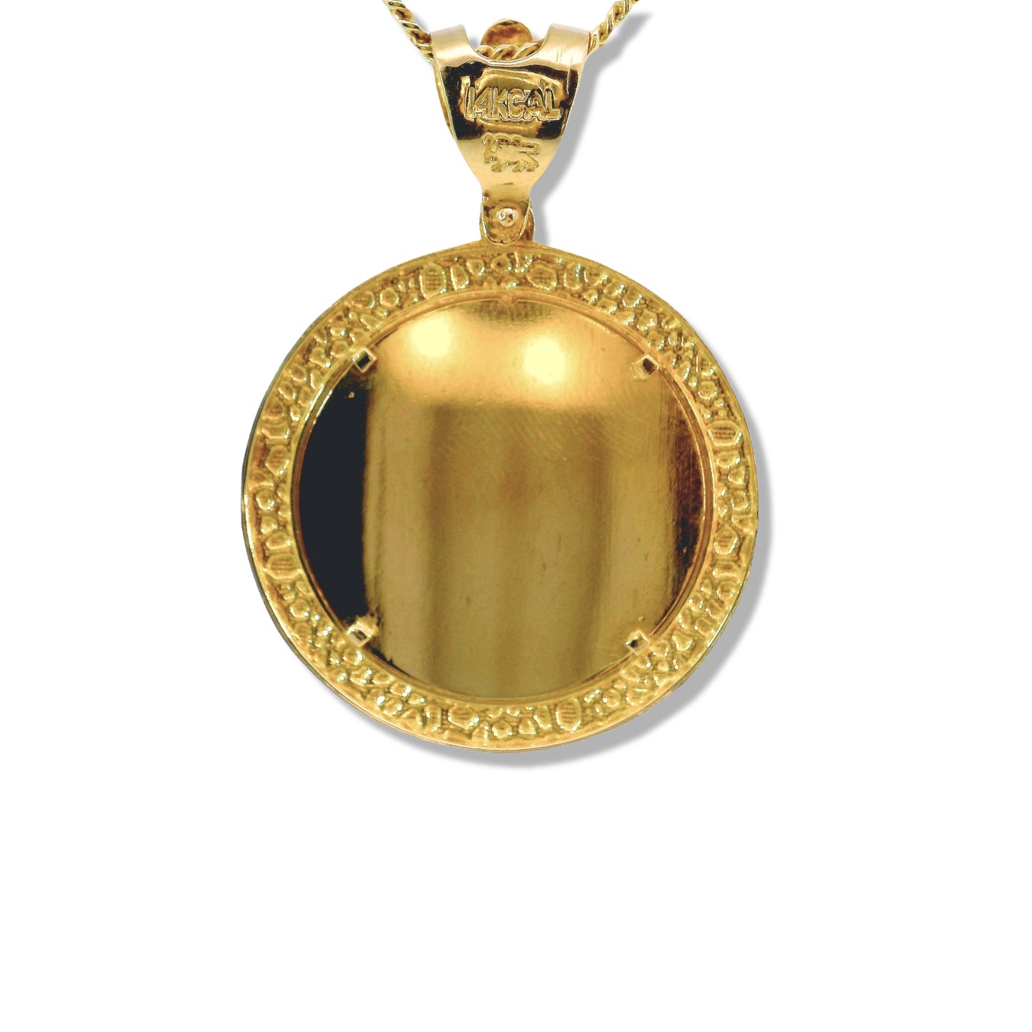Pendentif photo en or jaune 14 carats