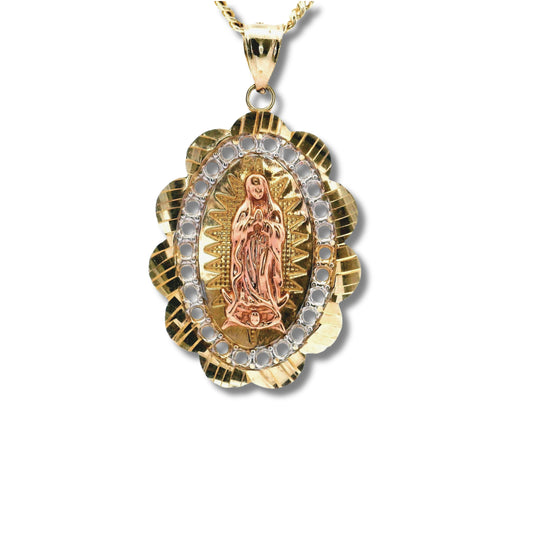 Pendentif "Vierge de Guadalupe" en or jaune 14 carats