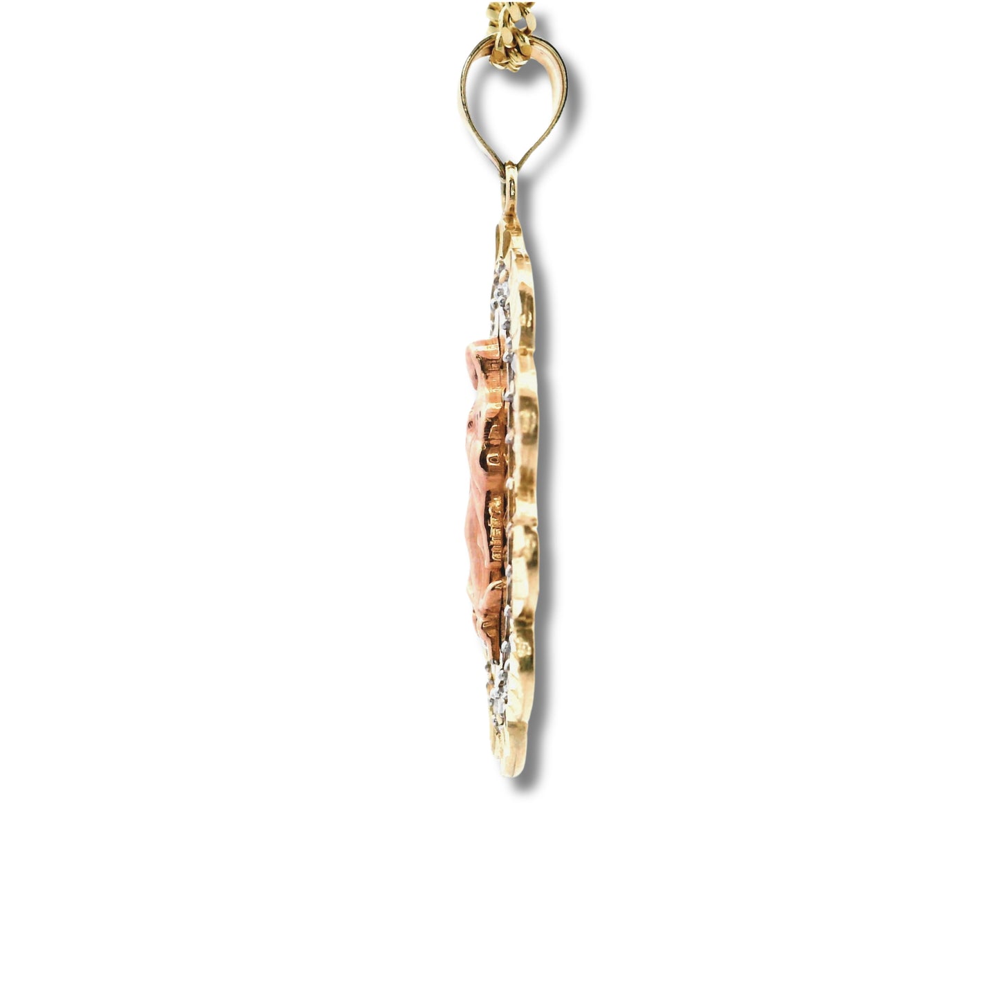 Pendentif "Vierge de Guadalupe" en or jaune 14 carats