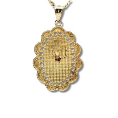 Pendentif "Vierge de Guadalupe" en or jaune 14 carats