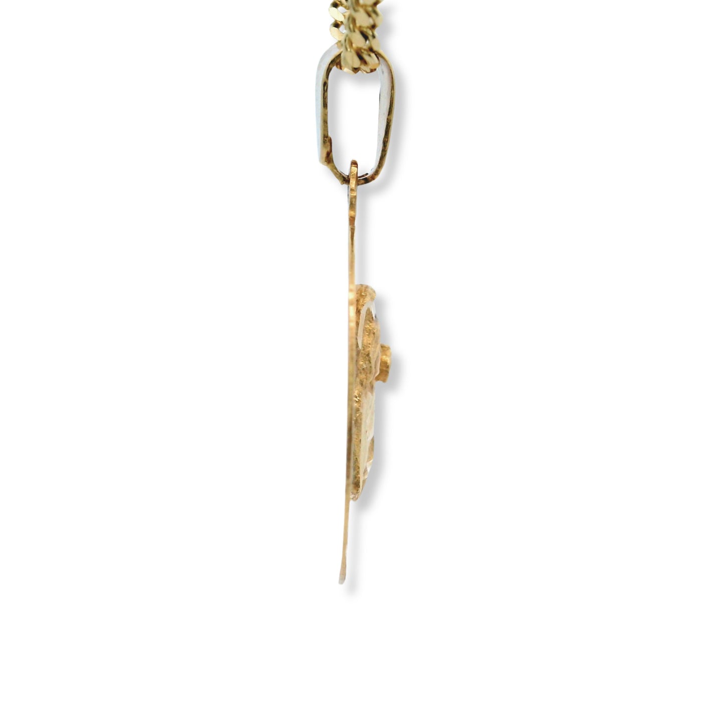 Pendentif Sainte-Barbe en or jaune 14 carats