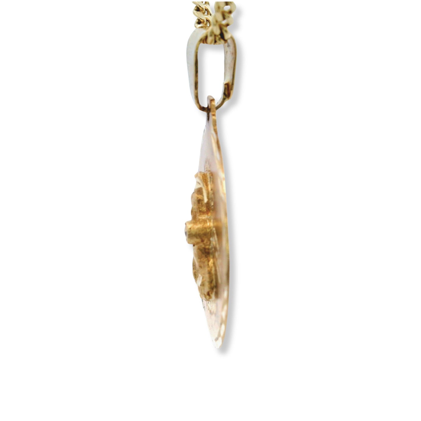 Pendentif Sainte-Barbe en or jaune 14 carats