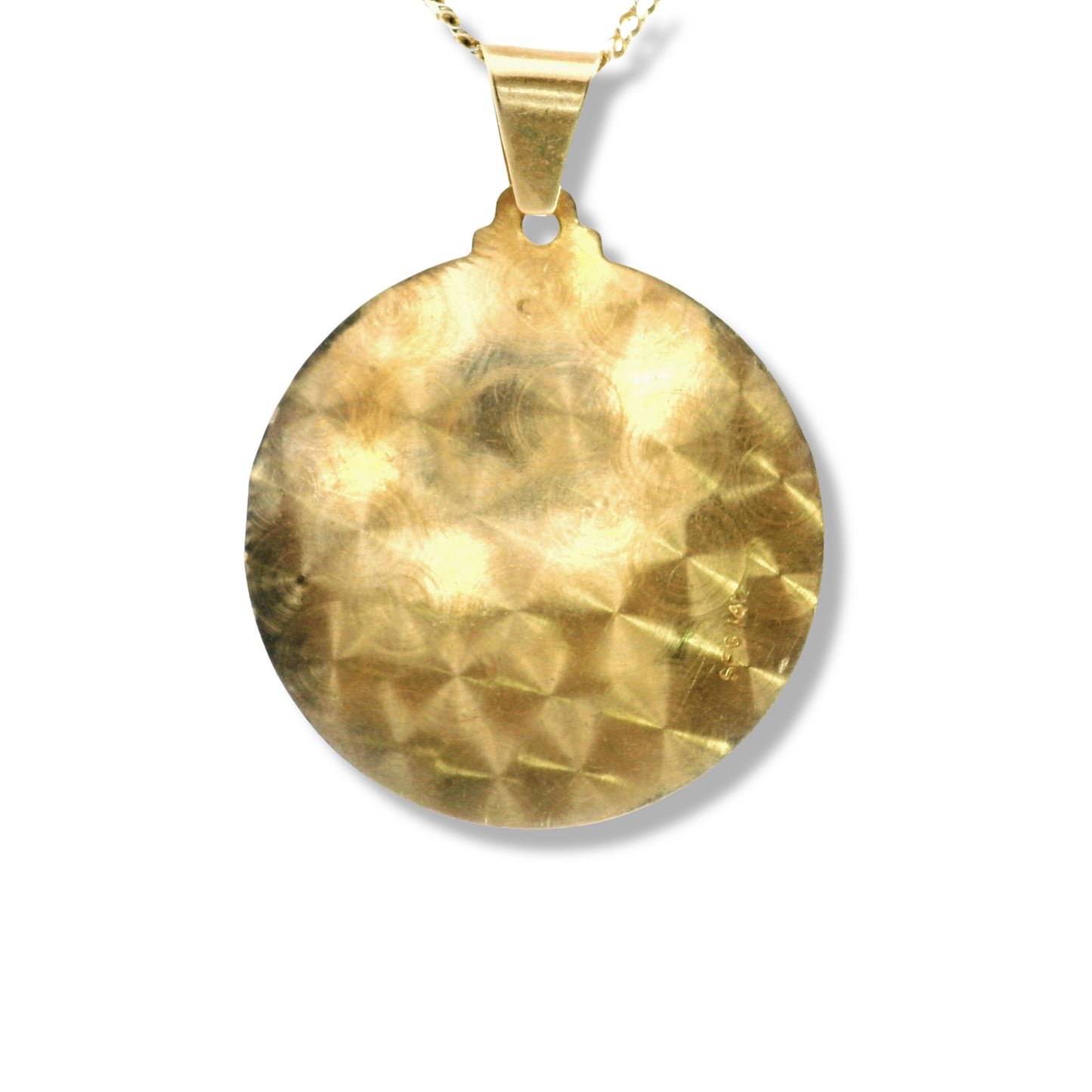 Pendentif "Sagrado Corazon" en or jaune 14 carats