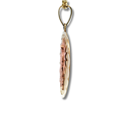 Colgante "Nuestra Señora de Guadalupe" de oro amarillo y rosa de 14 quilates