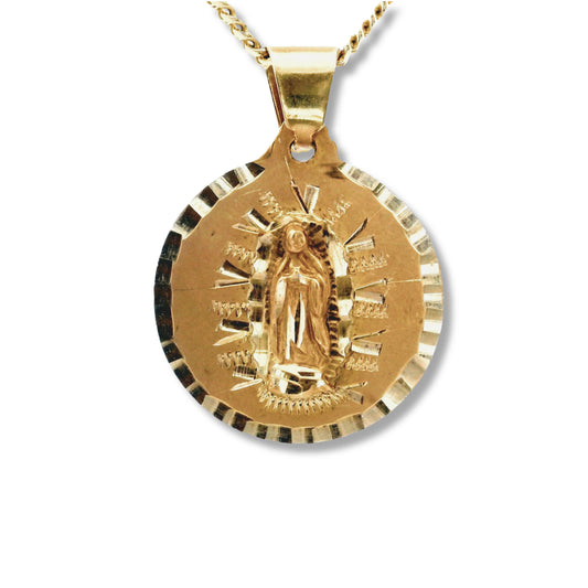 Pendentif Vierge Marie en or jaune 14 carats