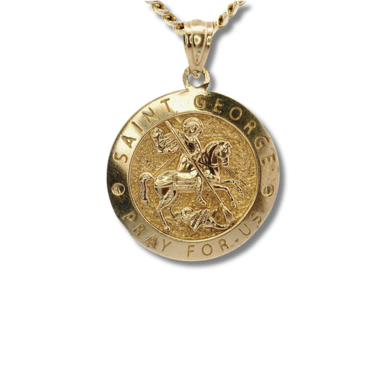 Pendentif Saint Georges en or jaune 14 carats