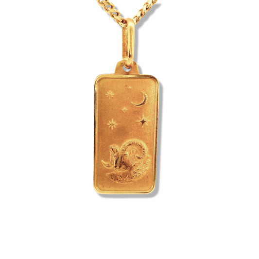 Pendentif Zodiaque en or jaune 14 carats (Bélier)