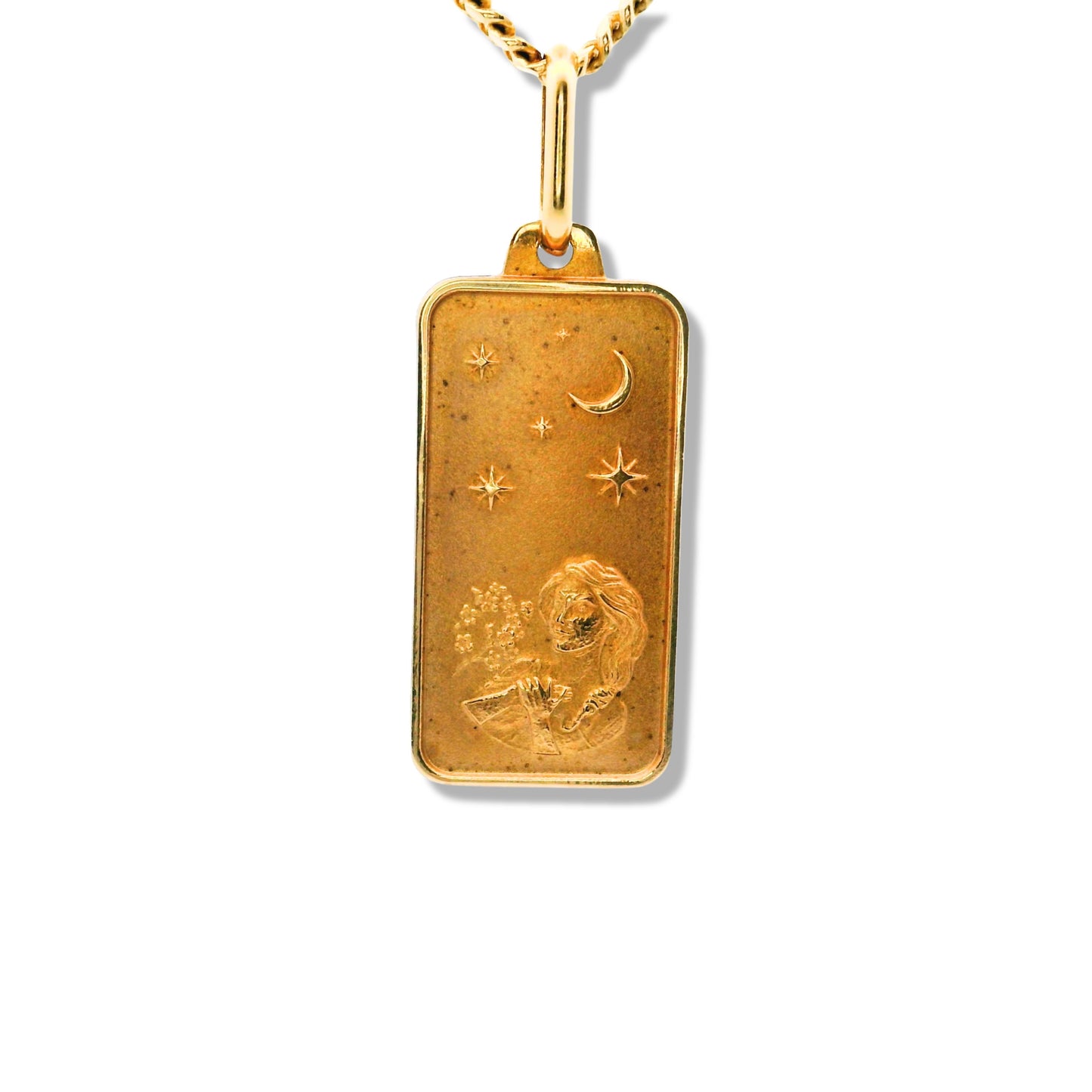 Pendentif Zodiaque en or jaune 14 carats (Vierge)