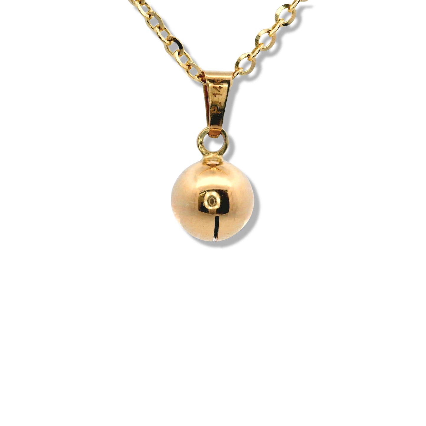 Breloque en forme de petite clochette en or jaune 14 carats