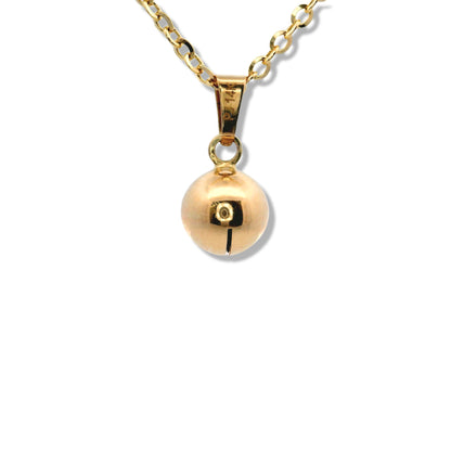 Breloque en forme de petite clochette en or jaune 14 carats